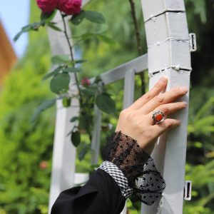 عبا آلاله کرپ حریر مچ جواهر دوزی