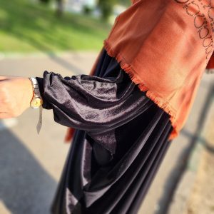 عبا مخمل مشکی برند نجم بانو