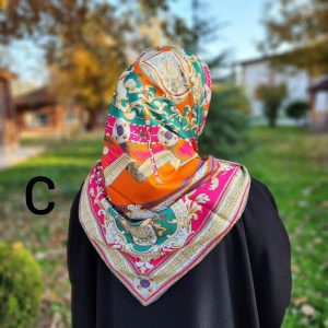 روسری ابریشم قواره ۱۱۰ نجم بانو