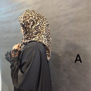 روسری مجلسی کوتاه ابریشم تویل نجم بانو