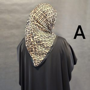 روسری مجلسی کوتاه ابریشم تویل نجم بانو