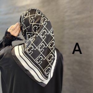 روسری کوتاه مجلسی ابریشم تویل نجم بانو