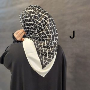 روسری کوتاه مجلسی ابریشم تویل نجم بانو