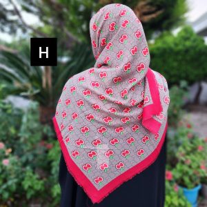 روسری نخی تابستونی طرح دار نجم بانو