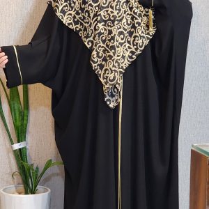 عبا کرپ حریر دو لایه جلو بسته نجم بانو