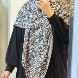 روسری نخ پنبه طرحدار نجم بانو